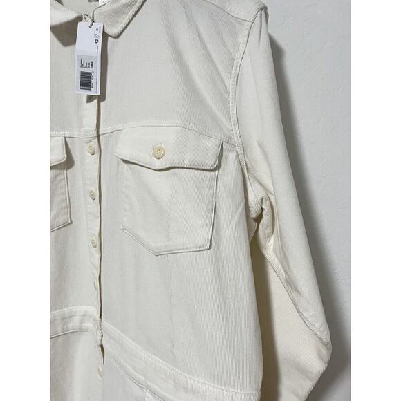 Outerknown Women’s Ivory Soft Corduroy Utility Jumpsuit Size XL Long Sleeve - Picture 7 of 11